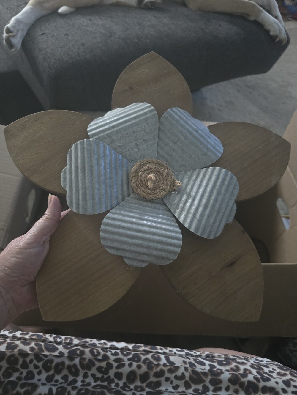 Wood And Metal Wall Hanging